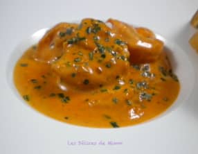 Scampis ou gambas flambés au whisky