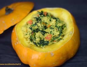 Pâtisson à la semoule et aux épinards