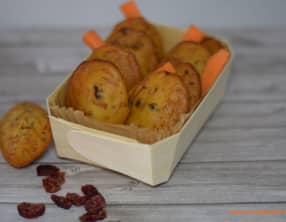 Madeleines aux carottes et cranberries