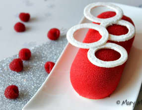 Bûche framboise poivron