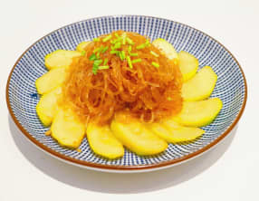 Courgette sautée et vermicelles de soja