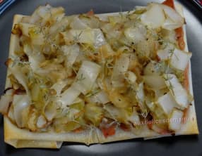 Feuille de brick aux endives et Serrano à la cancoillotte