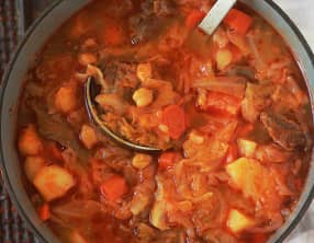 Soupe aux choux et légumes algérienne
