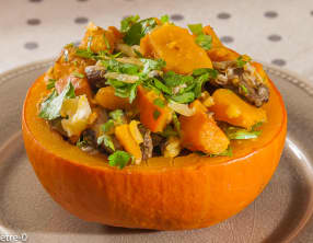 Potimarron farci aux coulemelles