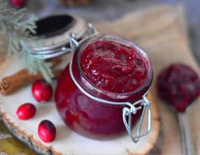 Confiture de canneberges et sirop d'erable