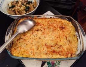 Gratin de courge spaghetti au tofu fumé