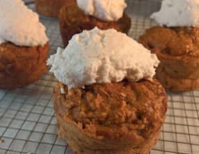 Muffin à la carotte, topping coco