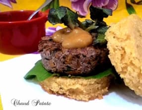 Faux burguer d’épluchures de bananes