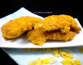 Aiguillettes de poulet panées aux corn flakes