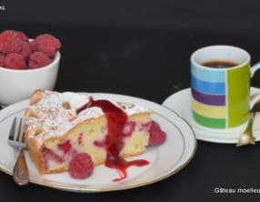 Gâteau moelleux aux framboises