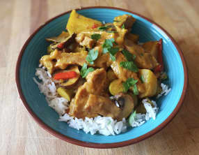 Wok sucré salé au seitan et à l'ananas
