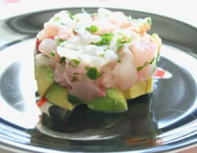 Tartare de daurade aux fraises