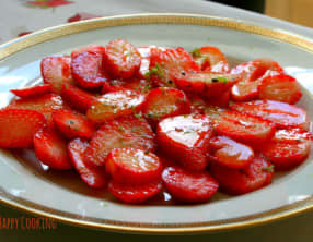 Carpaccio de fraises au poivre timut