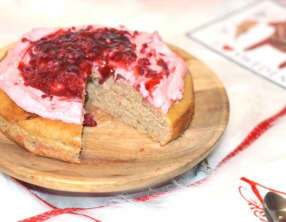 Gâteau pain d'épices et framboises