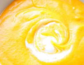 Velouté patate douce carotte et lait de coco