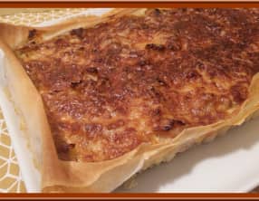 Tarte aux poireaux et lardons