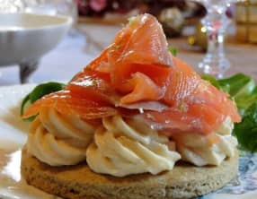 La tartelette au saumon fumé