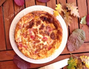 Quiche sans pâte au chèvre et aux tomates cerises