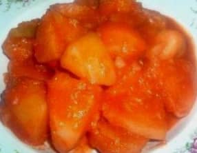 Pommes de terre en sauce