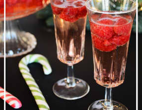 Soupe de champagne aux framboises