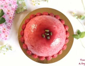 Dome fraise et pistache