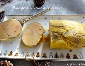 Foie gras mi-cuit à la vapeur
