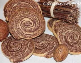 Sablés spirale chocolat vanille