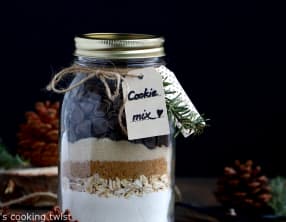 Cookie mix aux pépites de chocolat en bocal