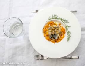 Coques au safran et carottes au gingembre