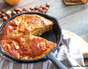 Gâteau pomme noisette à la poêle
