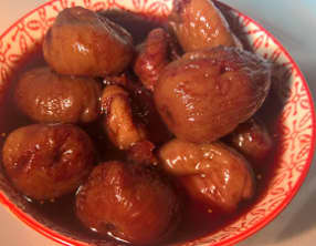 Figues séchées marinées au porto, orange et épices