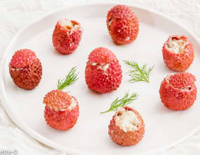 Litchis fourrés au bar