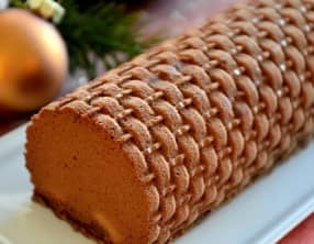 Bûche chocolat poire