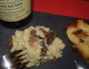 Risotto aux morilles et à la tomme du Jura