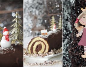Bûche de Noël chocolat et café