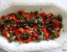 Salade de poivrons marinés aux couleurs de Noël