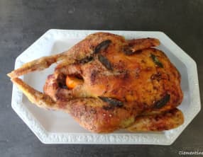 Chapon à la clémentine et aux herbes aromatiques