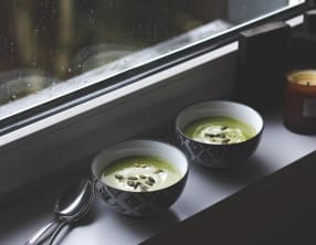 Soupe aux fanes de poireaux et pommes de terre