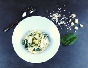 Risotto pétoncles et épinards frais