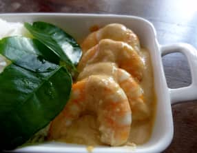 Crevettes aux feuilles de citronnier
