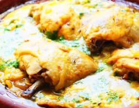 Tajine au poulet et aux oeufs