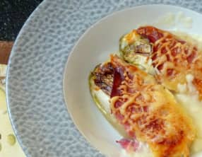 Endives au jambon fumé et fromage filant