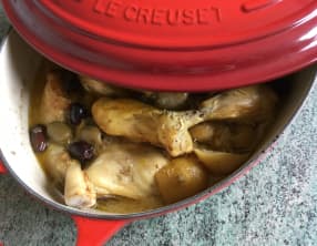 Tajine de poulet aux citrons confits