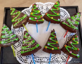 Moelleux chocolat, sapins de Noël
