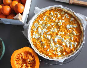 Tarte potimarron et fromage de chèvre