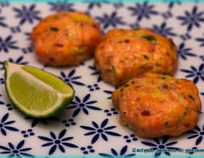 Croquettes de saumon aux deux coriandres