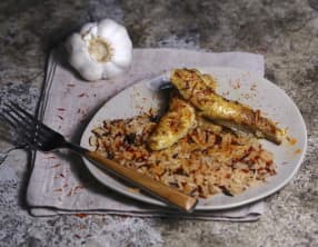 Filets de lotte à l'ail au safran et à l'orange