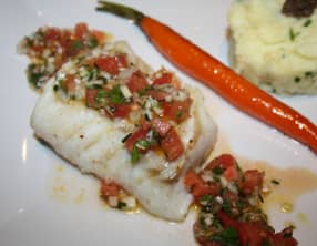 Dos de cabillaud sauce vierge