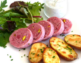 Saucisson pistaché de Lyon et sa cervelle de canut