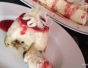 Flan aux pommes et au thé matcha